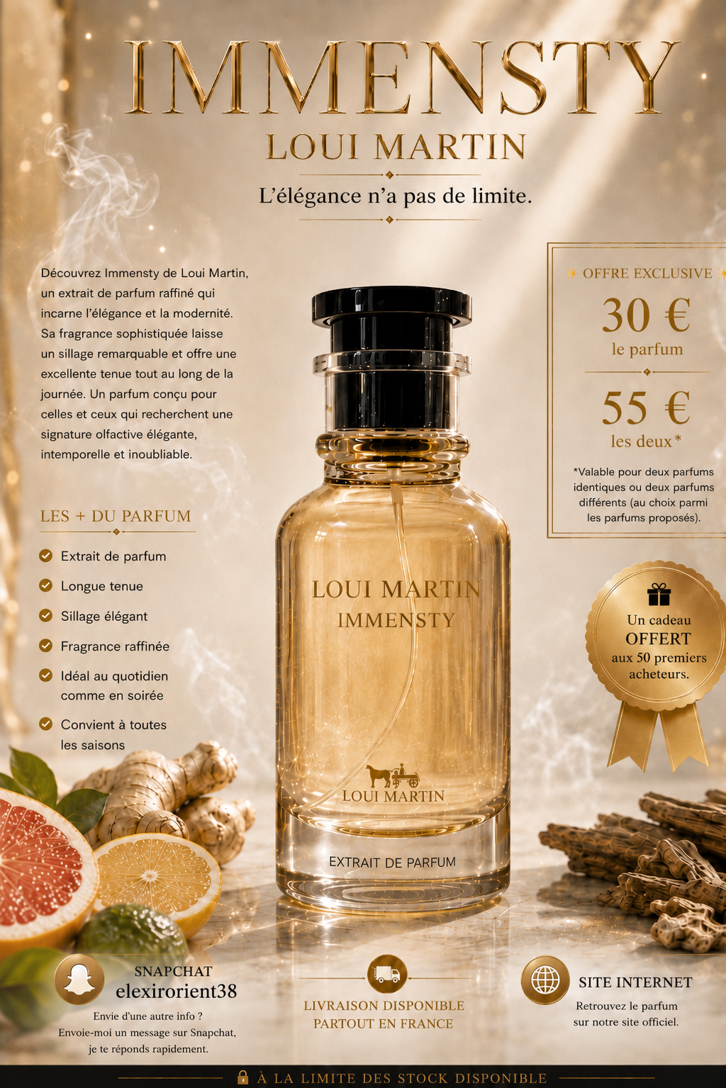 Immensty Loui Martin – affiche Livraison disponible partout en France