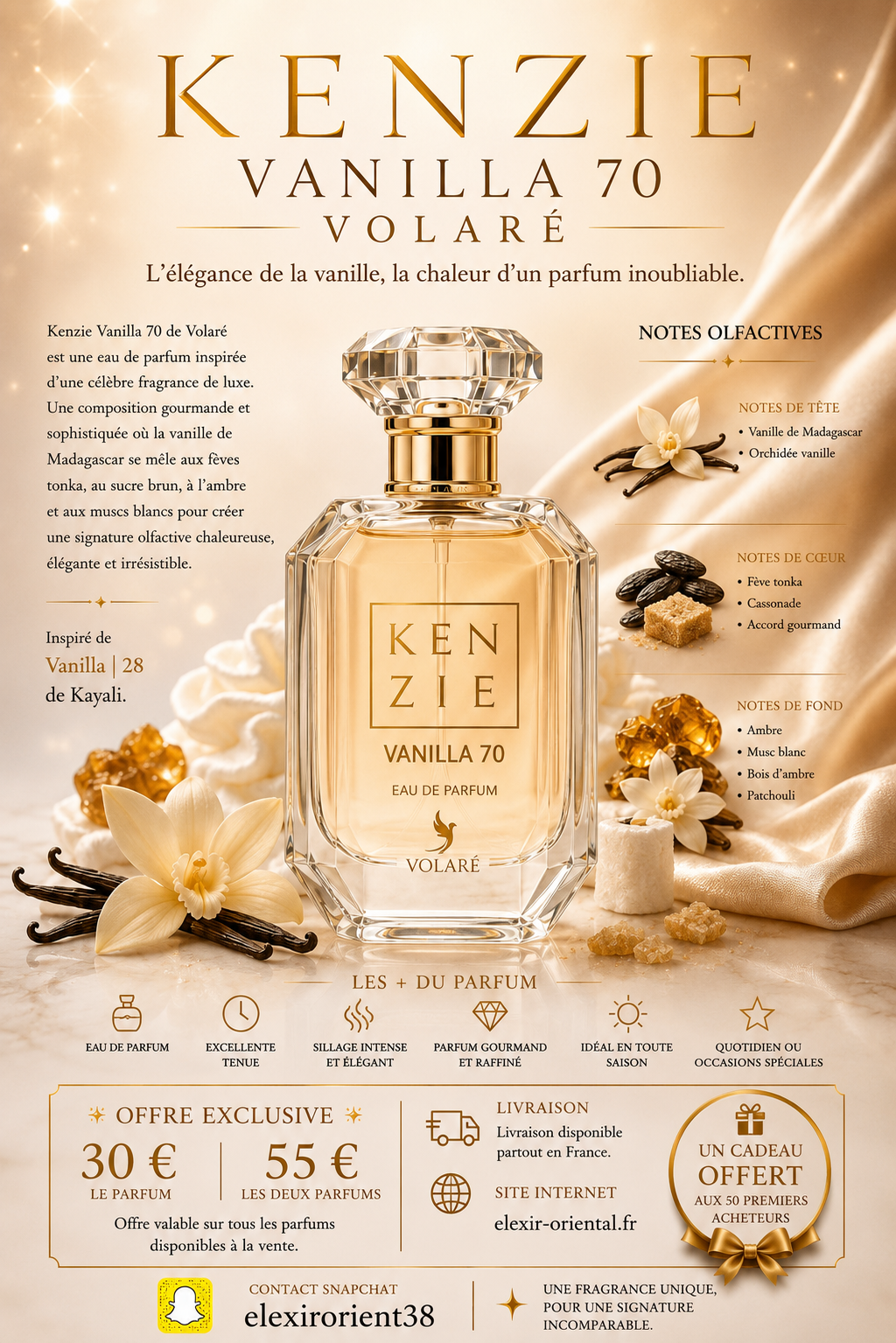 Kenzie Vanilla 70 Volaré – affiche officielle