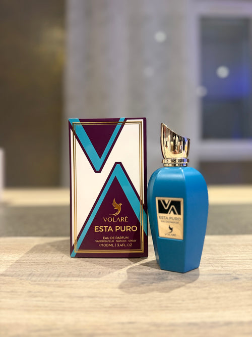 Esta Puro Volaré – flacon bleu et boîte