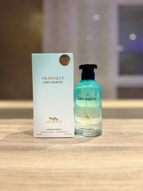 Imagique – flacon turquoise et boîte